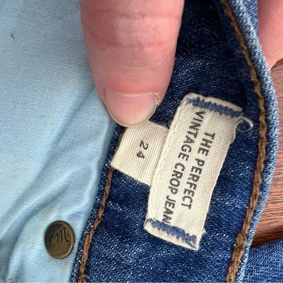 Madewell The Perfect Vintage Crop High Waist Jeans - Size 24 - Picture 9 of 9